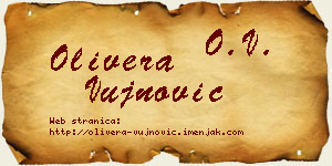 Olivera Vujnović vizit kartica